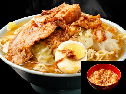 【冷凍発送　送料無料　自宅でも本物を啜る贅沢を】東京都　ラーメン富士丸 元祖ブタカスアブラ富士丸（カラメ付き）×10