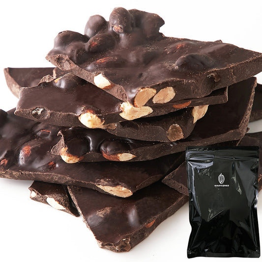 濃厚・ビターなチョコレートの中にアーモンド！！割れチョコ≪ハイカカオアーモンド≫300g×48